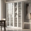 Ver imagem 1 de Cristaleira 4 Portas de Vidro e 8 Prateleiras Catarina Espesso Móveis