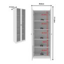 Ver imagem 5 de Cristaleira 4 Portas de Vidro e 8 Prateleiras Catarina Espesso Móveis Branco