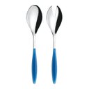 Ver imagem 1 de Talheres de Servir Salada em Inox Cirúrgico Austenítico e Cabo em Acrilico 25 Cm - Med Blue -'feelin