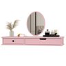 Penteadeira Suspensa Camarim Rosa com Espelho Bela - 4