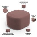 Ver imagem 4 de Kit 2 Puffs Decorativos Orgânico para Living Quarto 70cm Doha W01 Suede Rosê - Lyam Decor
