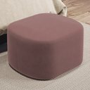 Ver imagem 2 de Kit 2 Puffs Decorativos Orgânico para Living Quarto 70cm Doha W01 Suede Rosê - Lyam Decor