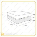 Ver imagem 7 de Cama Box Baú Queen + Colchão Espuma D45 Castor Black White Double Face 158x198x69cm