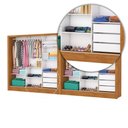 Ver imagem 7 de Closet Casal Duplo Dubai 06 Portas 06 Gavetas com Espelhos Premium Carioca Móveis