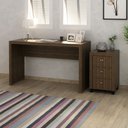 Ver imagem 1 de Conjunto de Escritório com Escrivaninha 02 pç CJ43018-085 Tecno Móbili - Tecno Móbili Nogal
