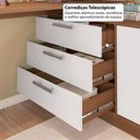 Ver imagem 3 de Penteadeira em L com 2 Portas e 3 Gavetas Flex Multimóveis Crrui-CMO001 Madeirado/Branco
