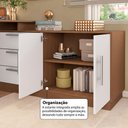 Ver imagem 6 de Penteadeira em L com 2 Portas e 3 Gavetas Flex Multimóveis Crrui-CMO001 Madeirado/Branco