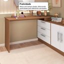 Ver imagem 7 de Penteadeira em L com 2 Portas e 3 Gavetas Flex Multimóveis Crrui-CMO001 Madeirado/Branco