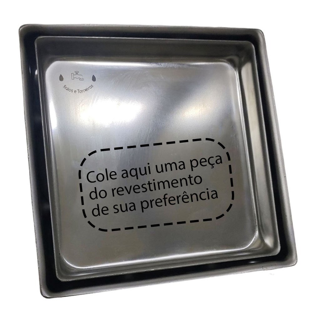 Ralo Oculto Inivisivel Kit 5 Uni Anti Odor Insetos Quadrado 10x10 Banheiro Lavabo Lavanderia Cozinha - 11