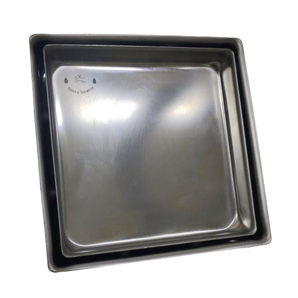 Ralo Oculto Inivisivel Kit 5 Uni Anti Odor Insetos Quadrado 10x10 Banheiro Lavabo Lavanderia Cozinha - 4