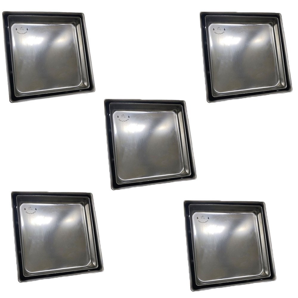 Ralo Oculto Inivisivel Kit 5 Uni Anti Odor Insetos Quadrado 10x10 Banheiro Lavabo Lavanderia Cozinha - 1