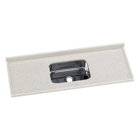 Pia de Cozinha Mármore Sintético 140x55cm com Cuba Aço Inox Multimóveis CR20473  