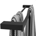 Ver imagem 3 de Porta Toalhas de Banho Duplo Preto Dupla Fixação F.master