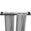 Ver imagem 1 de Porta Toalhas de Banho Duplo Preto Dupla Fixação F.master