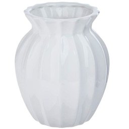 Vaso Decorativo em Cerâmica Branco 16cm - Anita - 1