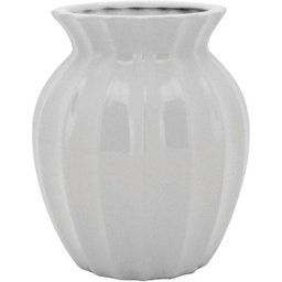 Vaso Decorativo em Cerâmica Branco 16cm - Anita - 2