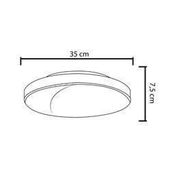 Plafon Painel Sobrepor Luminária Sala Jantar Quarto 3 Lâmpadas Redondo Soquete E27 Prata - 4