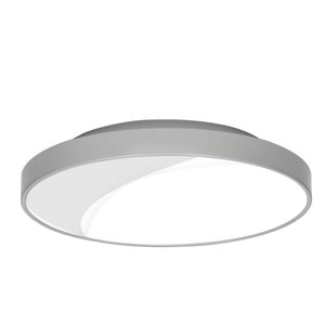 Plafon Painel Sobrepor Luminária Sala Jantar Quarto 3 Lâmpadas Redondo Soquete E27 Prata