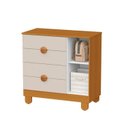 Ver mais imagens de Quarto Apolo para Bebê Completo com Berço 2 em 1 Cômoda com Porta e Guarda-Roupas 3 Portas 100% MDF