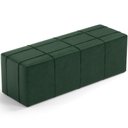 Ver imagem 4 de Kit Cabeceira Cama Box King 195cm com Calçadeira Roma W01 Couríssimo Verde - Lyam