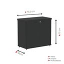 Ver imagem 5 de Armário Baixo para Escritório PE40 com 2 Portas Pivotantes Preto