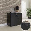 Ver imagem 2 de Armário Baixo para Escritório PE40 com 2 Portas Pivotantes Preto