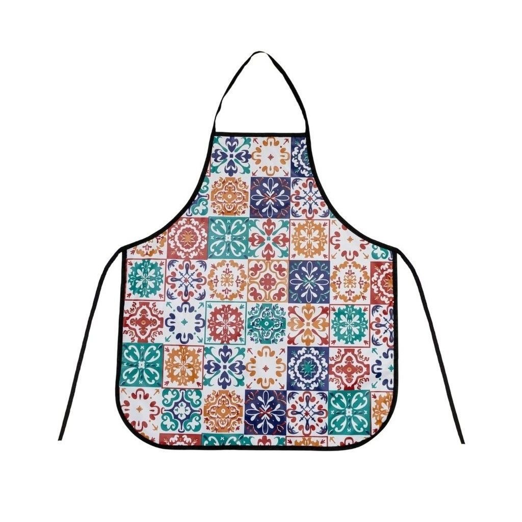 Avental de Cozinha Lavanderia Impermeável Tamanho Grande Gg Plus Size Azulejo