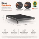 Ver imagem 4 de Cama Base Box Casal Unique 138x188 Sommier Moderno Pés de Ferro Bouclê Cinza - Abmaza