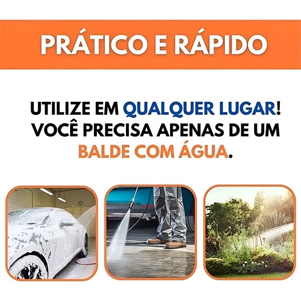 Lavadora de Alta Pressão sem Fio Portátil 48v Bateria Recarregável para Carros Motos e Quintais - 5