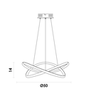 Ver imagem 4 de Pendente Nodo Rose Gold (d)50cm (a)15cm 1x36w 3000k 1188lm Led