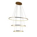 Ver imagem 1 de Pendente 3 Anéis Oval Birdie Dourado LED 39W 3000K Bivolt KW004G Bella