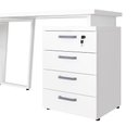 Ver imagem 6 de Mesa L 150cm Pé Metal Gaveteiro 4 Gavetas e Chave F5 Office Cor:branco