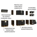 Ver imagem 5 de Armário de Cozinha Completa 300cm Rustic/Preto Lux da Sabrina Madesa