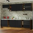 Ver imagem 1 de Armário de Cozinha Completa 300cm Rustic/Preto Lux da Sabrina Madesa