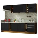 Ver imagem 3 de Armário de Cozinha Completa 300cm Rustic/Preto Lux da Sabrina Madesa