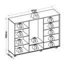 Ver mais imagens de Cômoda Caemmun Pegasus Ripado 2 Portas e 5 Gavetas