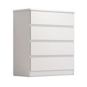 Ver imagem 1 de Cômoda para Quarto 4 Gavetas - Valore-Branco - Móveis Novo Horizonte