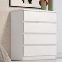 Ver imagem 2 de Cômoda para Quarto 4 Gavetas - Valore-Branco - Móveis Novo Horizonte