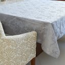 Ver imagem 1 de Toalha de Mesa Jantar 6 Lugares Jacquard 2,10x1,40m Cinza