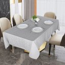 Ver imagem 3 de Toalha de Mesa Jantar 6 Lugares Jacquard 2,10x1,40m Cinza