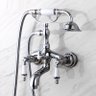 Torneira Misturador p/ Banheira Vintage Retrô Cromado - 1