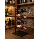 Ver imagem 7 de Adega Suporte de Bebidas Mesa Porta 4 Garrafas em Aço e Couro Decorativa Preta