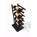 Ver imagem 1 de Adega Suporte de Bebidas Mesa Porta 4 Garrafas em Aço e Couro Decorativa Preta