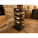 Ver imagem 4 de Adega Suporte de Bebidas Mesa Porta 4 Garrafas em Aço e Couro Decorativa Preta