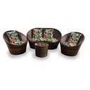 Ver imagem 1 de Conjunto de Sofá Fibra Sintética Bola - 1 Sofá 2 L + 2 Poltronas + 1 Mesa Centro - Tecido Saquarema
