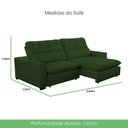 Ver imagem 6 de Sofá 2 Lugares 2,80m Retrátil Reclinável Veludo Andreia Lansofbr Cores Verde