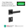 FECHADURA EXTERNA MAÇANETA QUADRADA PRETO FOSCO 3F 740E/117 - 3