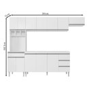 Ver imagem 3 de Cozinha com Balcão e Tampo 160 Cm Ambiente Andréia Branco Brilho - Ajl