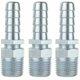 Espigão Fixo 1/2" com Rosca Macho 1/2" Npt com Canal para Abraçadeira Lavadora Pistão e Alta Press - 1