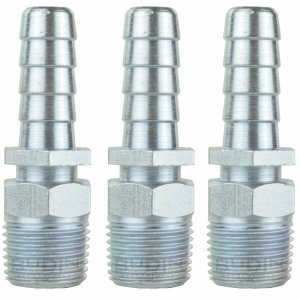 Espigão Fixo 1/2" com Rosca Macho 1/2" Npt com Canal para Abraçadeira Lavadora Pistão e Alta Press